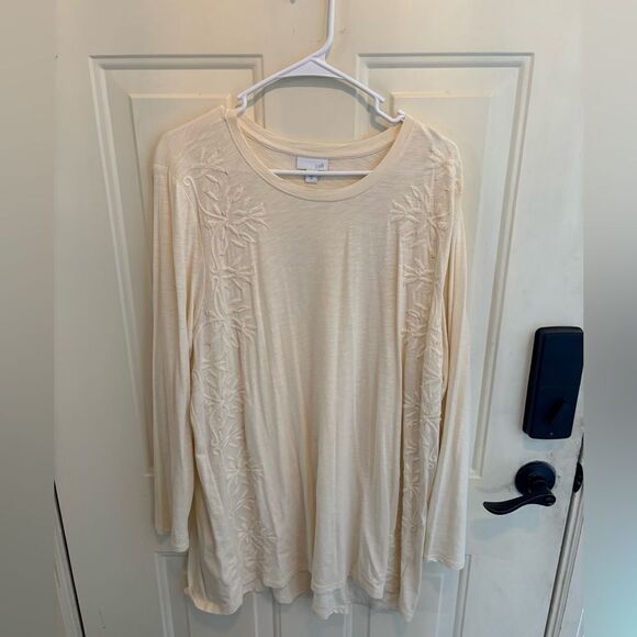 J Jill Cream Embroidered Tunic size XL - Picture 5 of 5